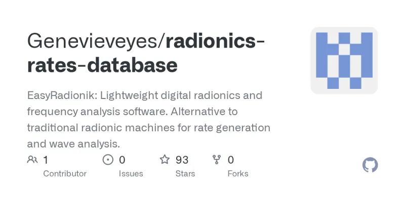 radionics-rates-database screenshot